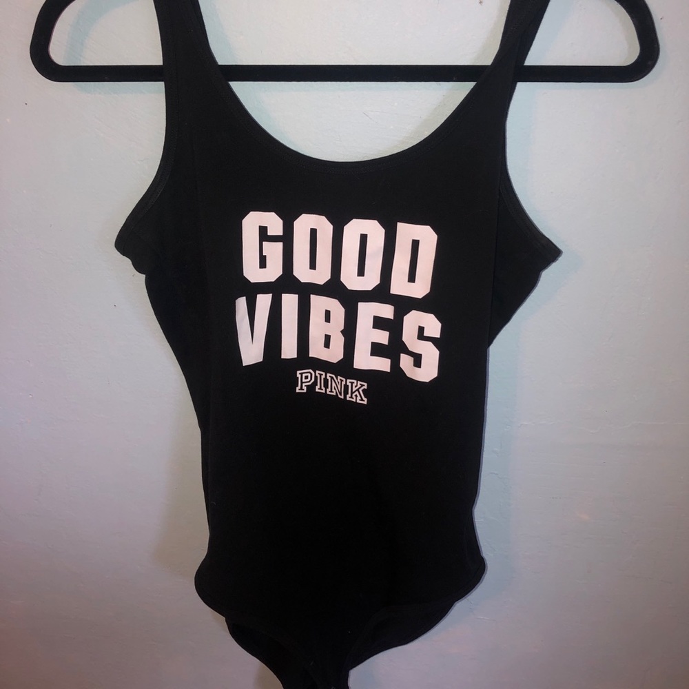 Pink good vibes bodysuit